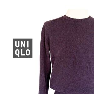 Uniqlo | Unisex Premium Lambswool Sweater - Eggplant Purple | Size S